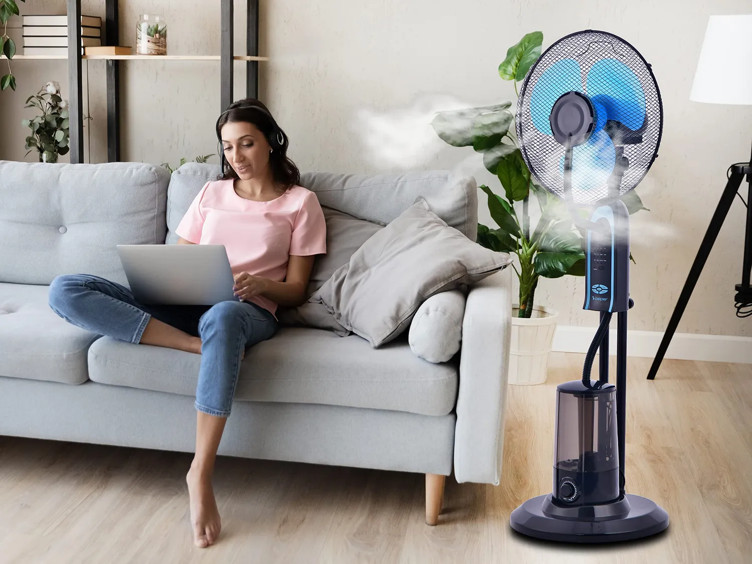 Beper VE.502 Ventilatore con Nebulizzatore 3L Telecomando
