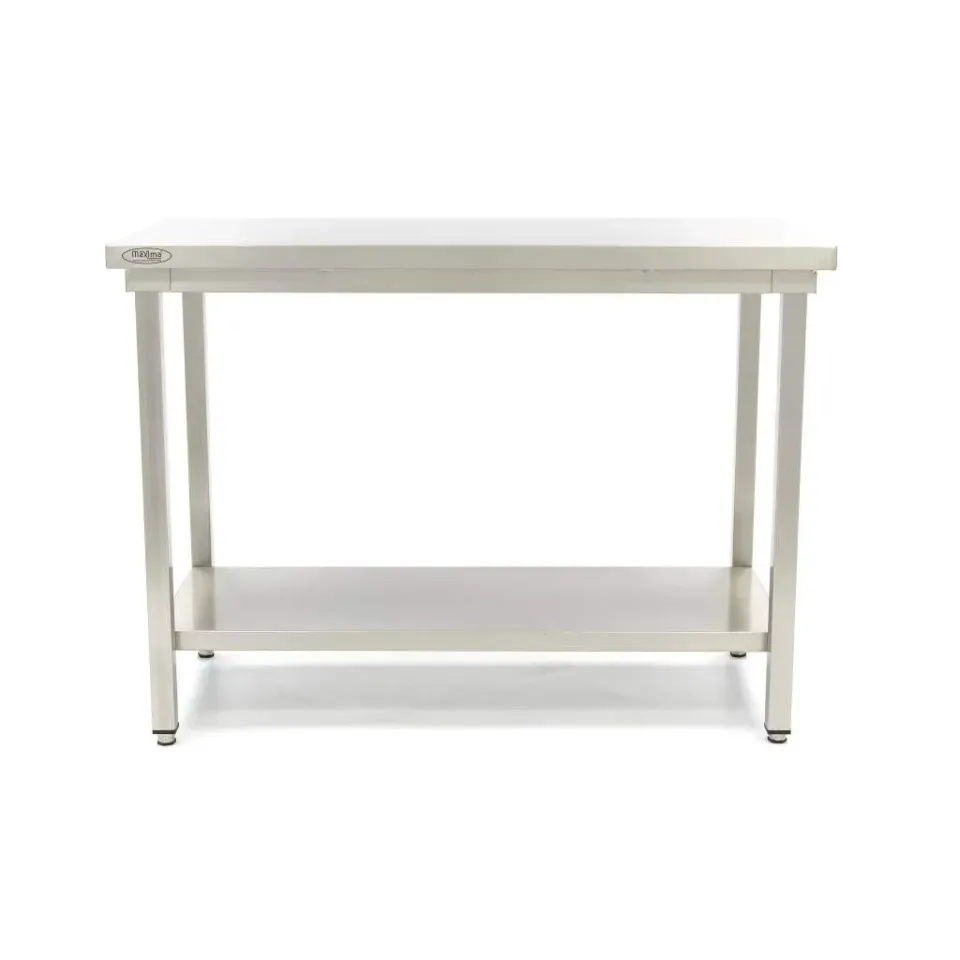 Maxima Deluxe Tavolo Lavoro Inox con Ripiano Montaggio 10'