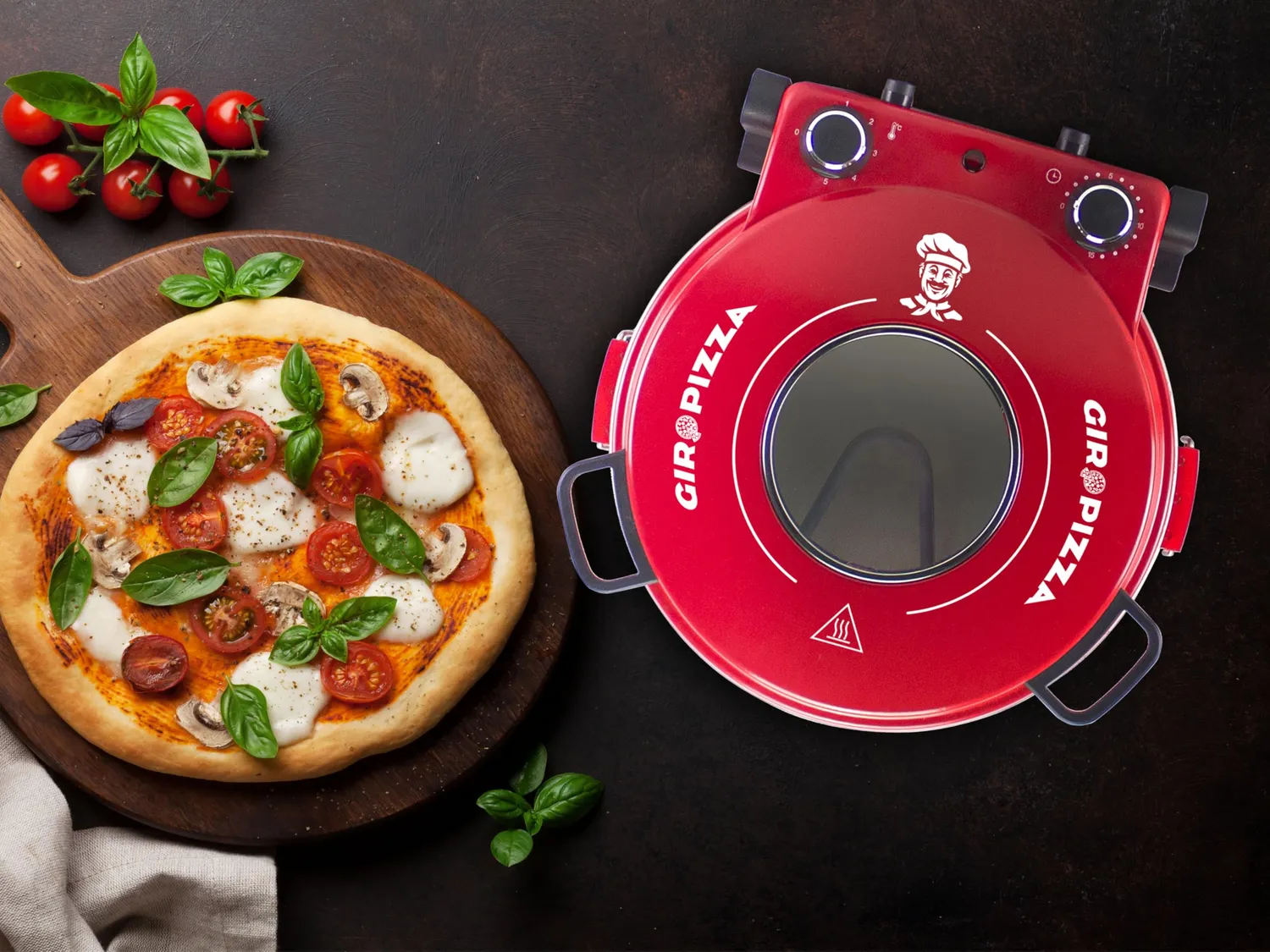 Beper P101CUD301 Forno Pizza 400°C Piastra 31 cm Rosso