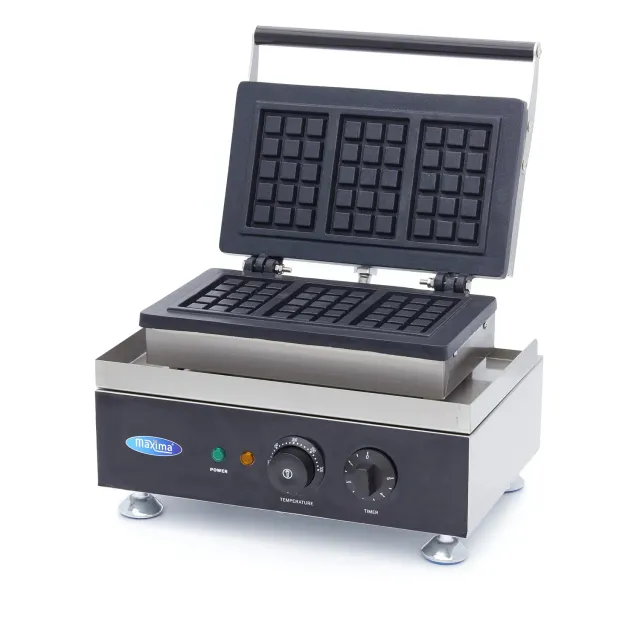 Maxima Gastro Belga 3 Pezzi Piastra Waffle Professionale