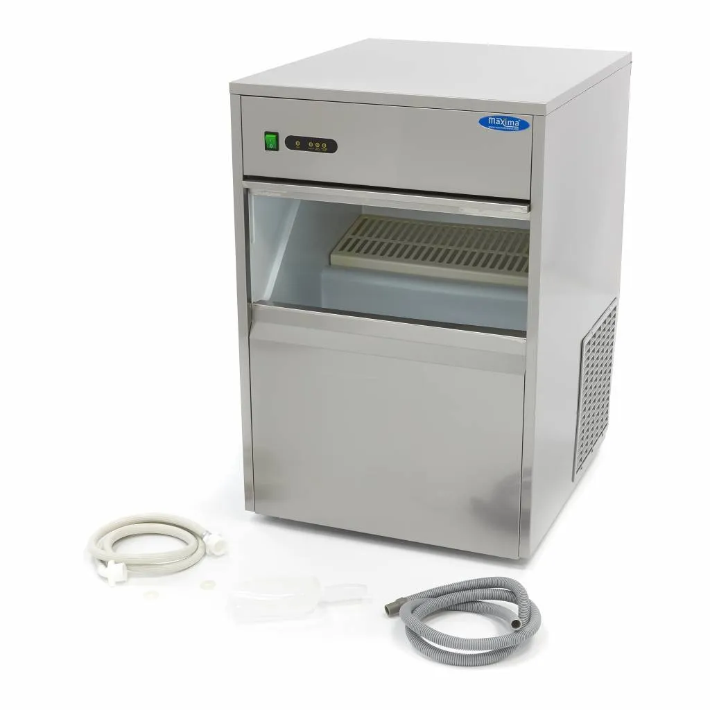 Maxima macchina ghiaccio 28 kg cubetti raffreddata ad aria