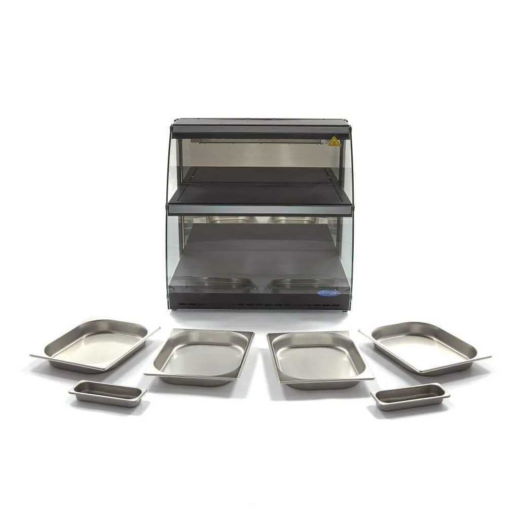 Maxima Vetrina termica 4x1/2 GN 2 livelli 550W