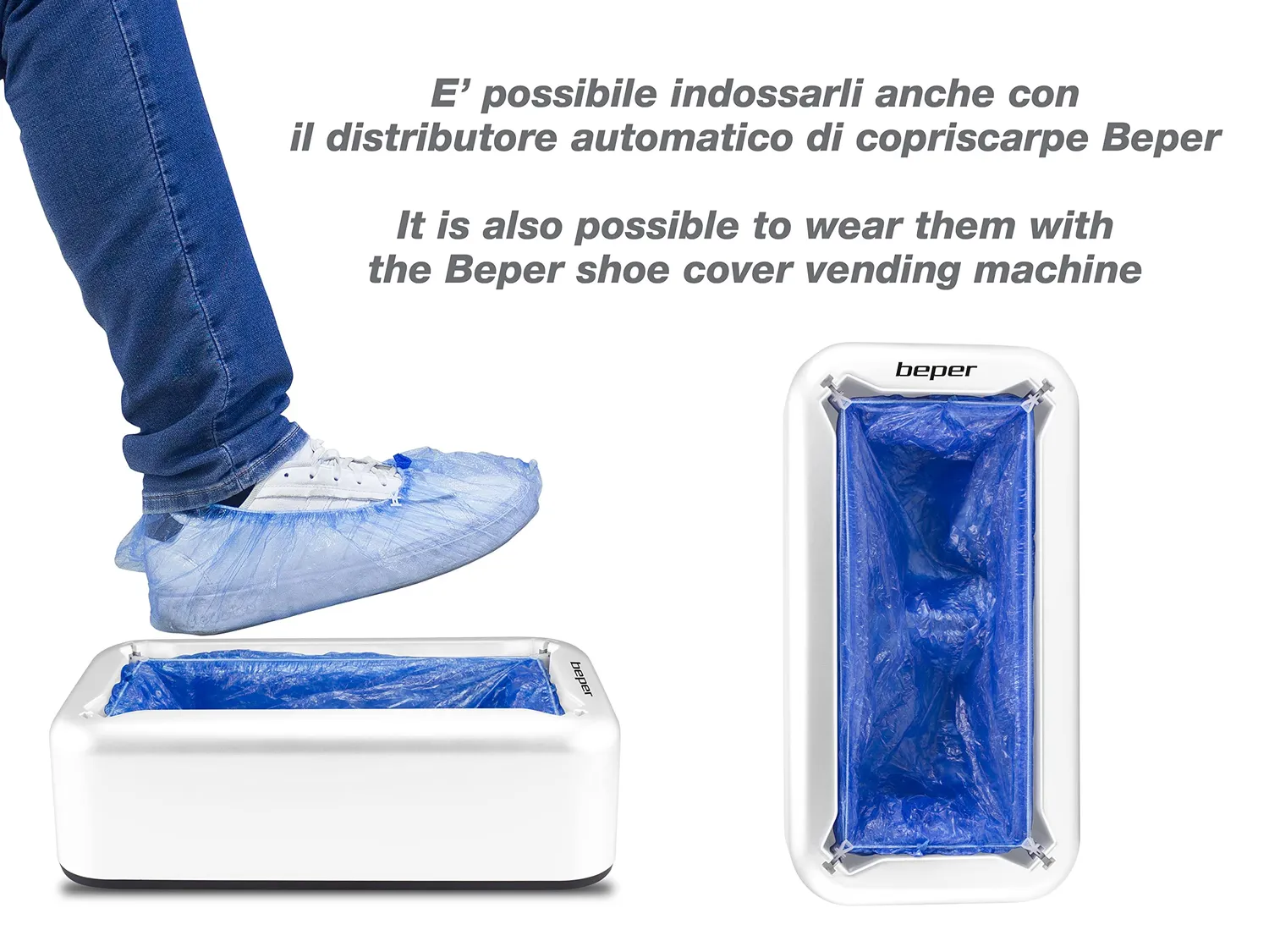 BEPER C206UTI002 Copriscarpe Monouso Set 100 Pezzi Impermeabili