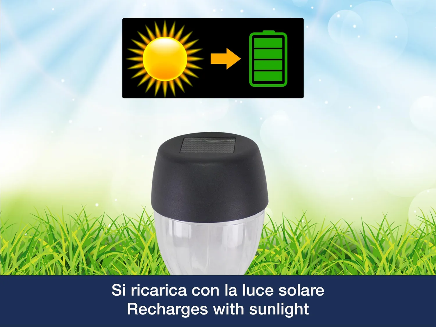 Beper P207ILO050 Luci Solari Giardino 5 Pezzi IP44
