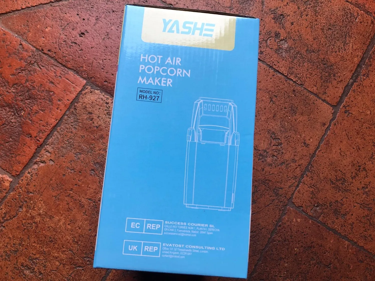 Yashe RH-927 macchina popcorn aria calda 1200W rossa