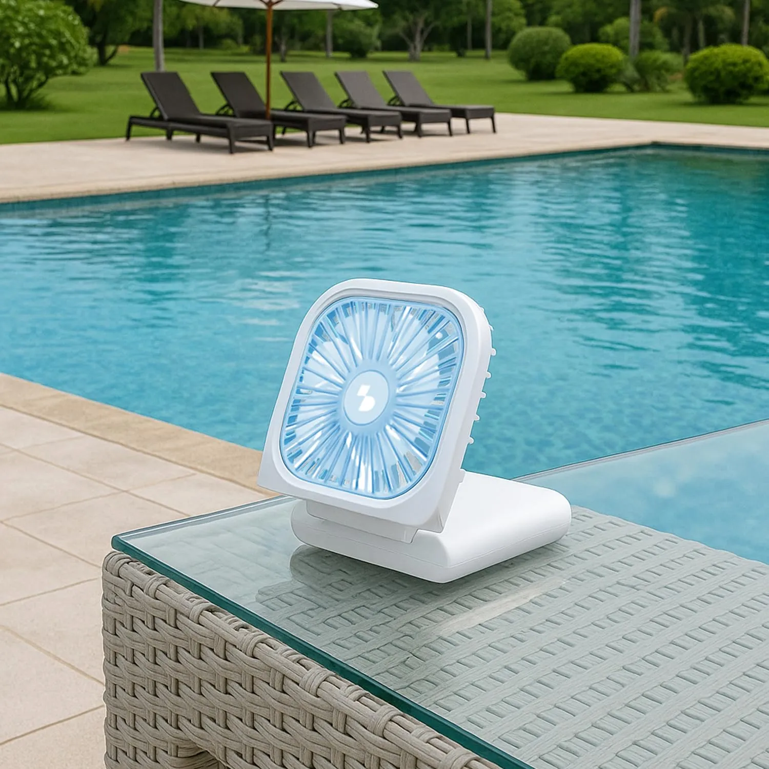 Beper P206VEN411 mini ventilatore pieghevole powerbank USB-C