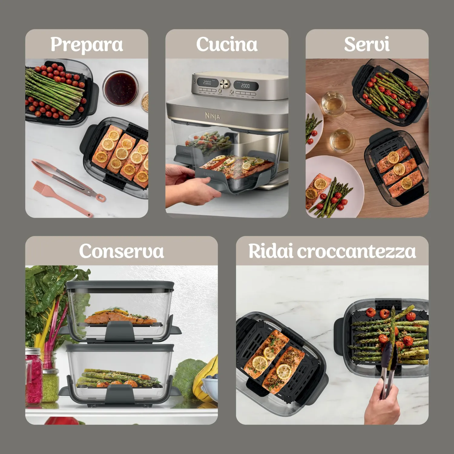 Ninja CRISPi DD103EUSD1 friggitrice vetro oro 7,6L