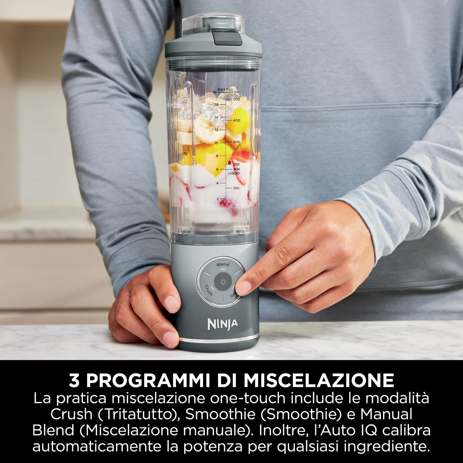 Ninja Blast Max Frullatore Portatile Doppio Lavanda Argento