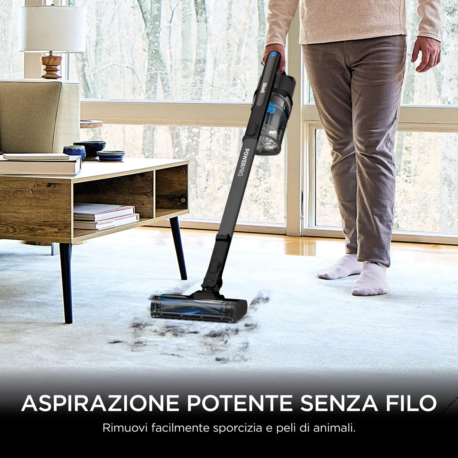 Shark PowerPro Aspirapolvere Senza Filo Blu Standard 50Min