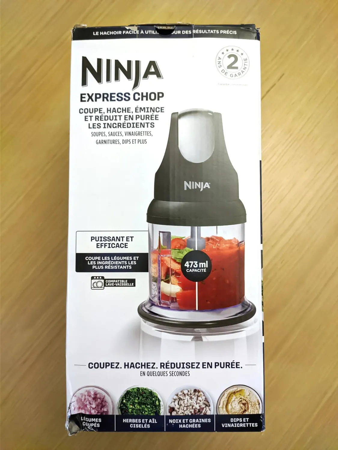 Ninja Express Chop NJ1002EUBK Tritatutto Nero 2 Ciotole 200W