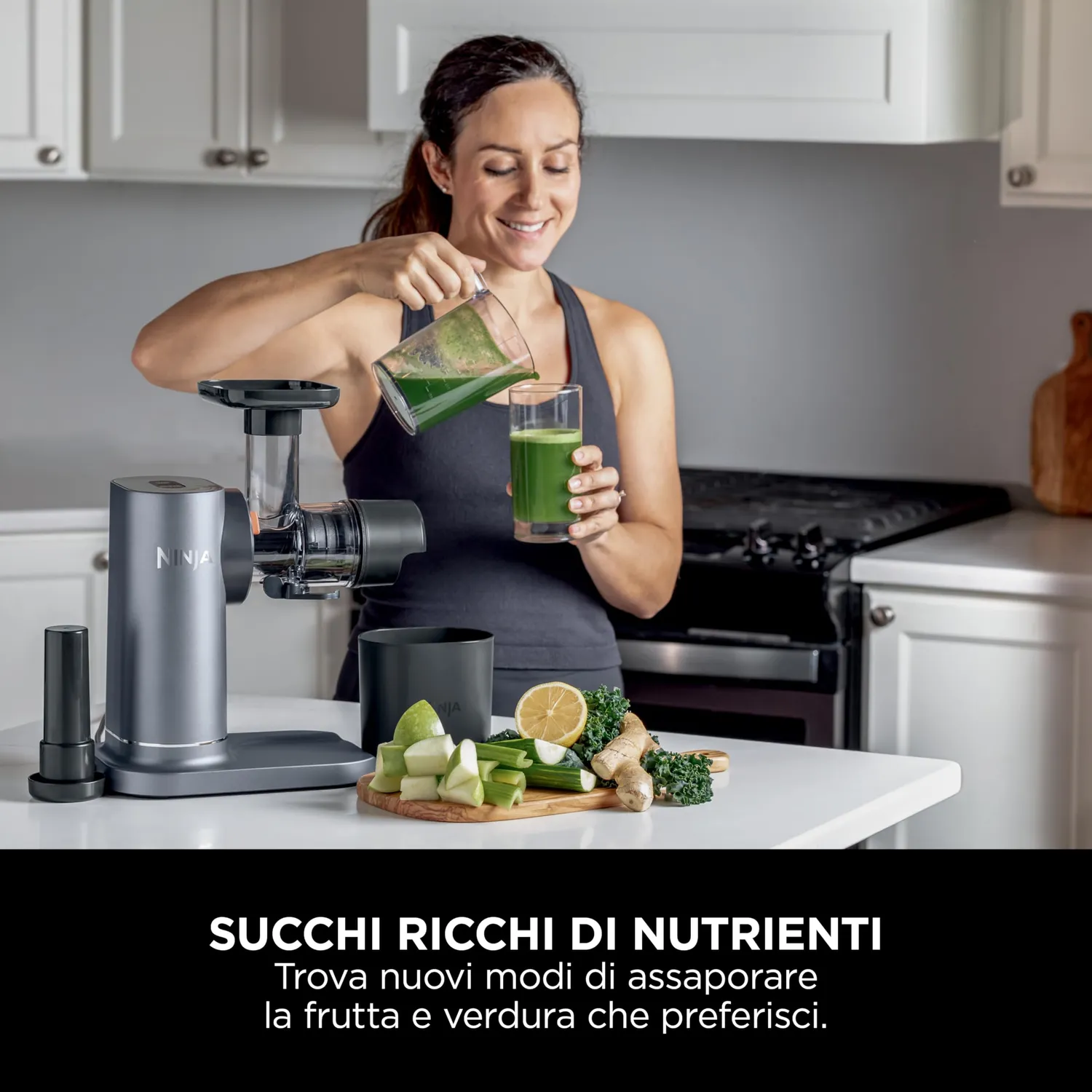 Ninja Cold Press estrattore succo a freddo 3 in 1 grigio