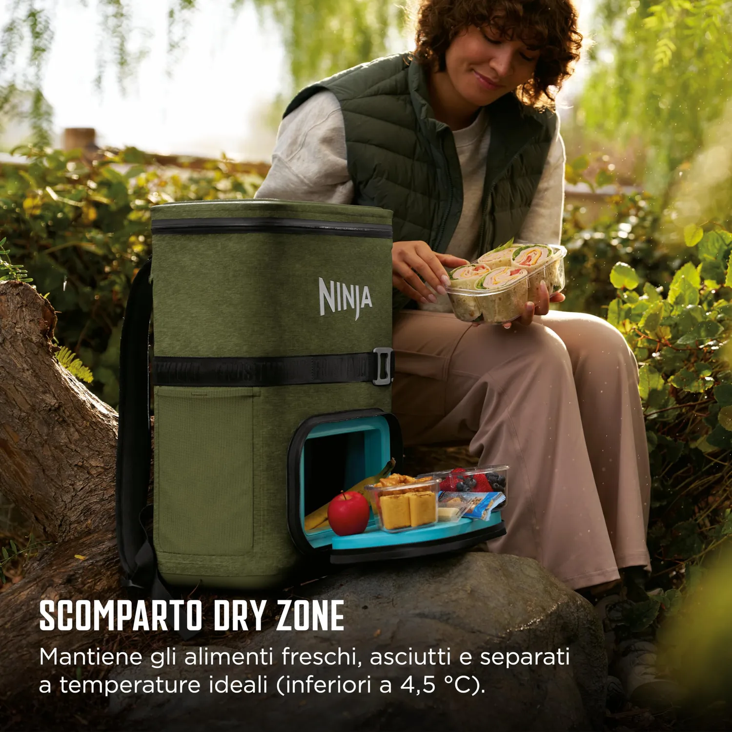 Ninja FrostVault Go Zaino Frigo 17L Verde con Siberina