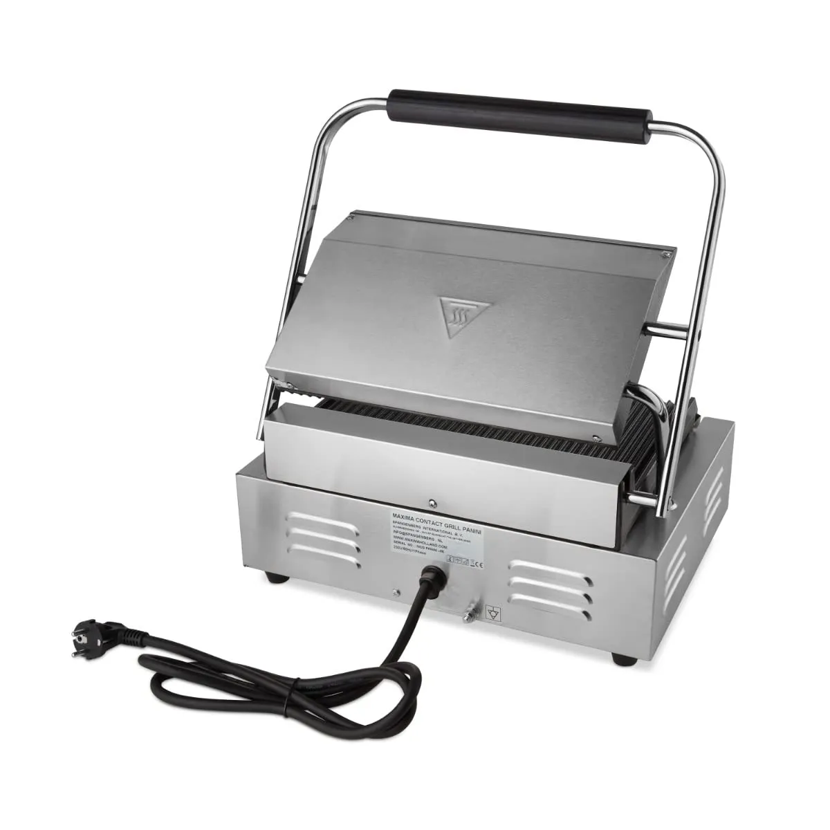 Maxima MCG Panini griglia contatto ghisa 2200 W scanalata