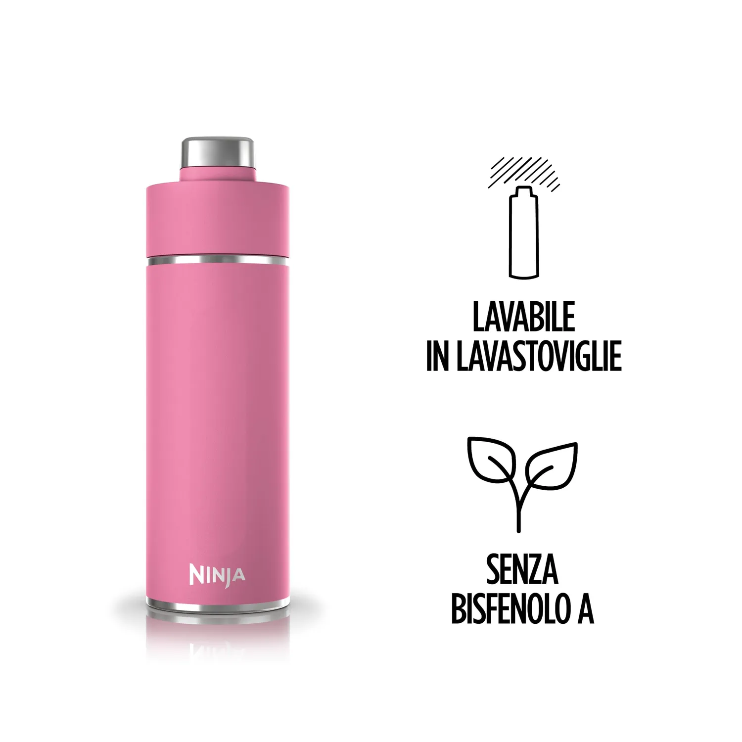 Ninja Thirsti DW2401EUUKBP1 borraccia termica gassate 700 ml rosa
