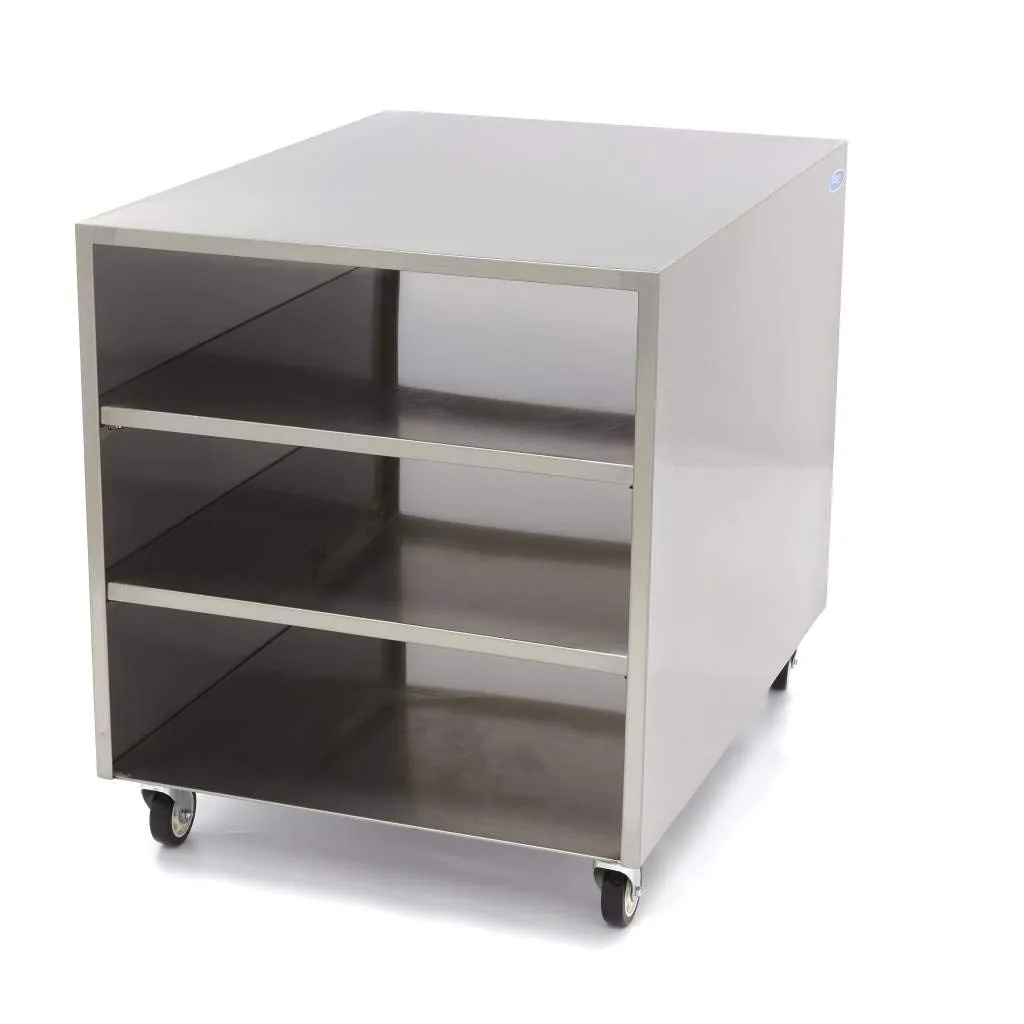 Maxima tavolo carrello inox porta macchine 4 ruote