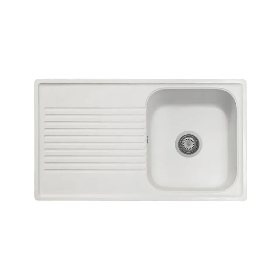 Samet Granitovero 861VBIP lavello 86x50 bianco reversibile