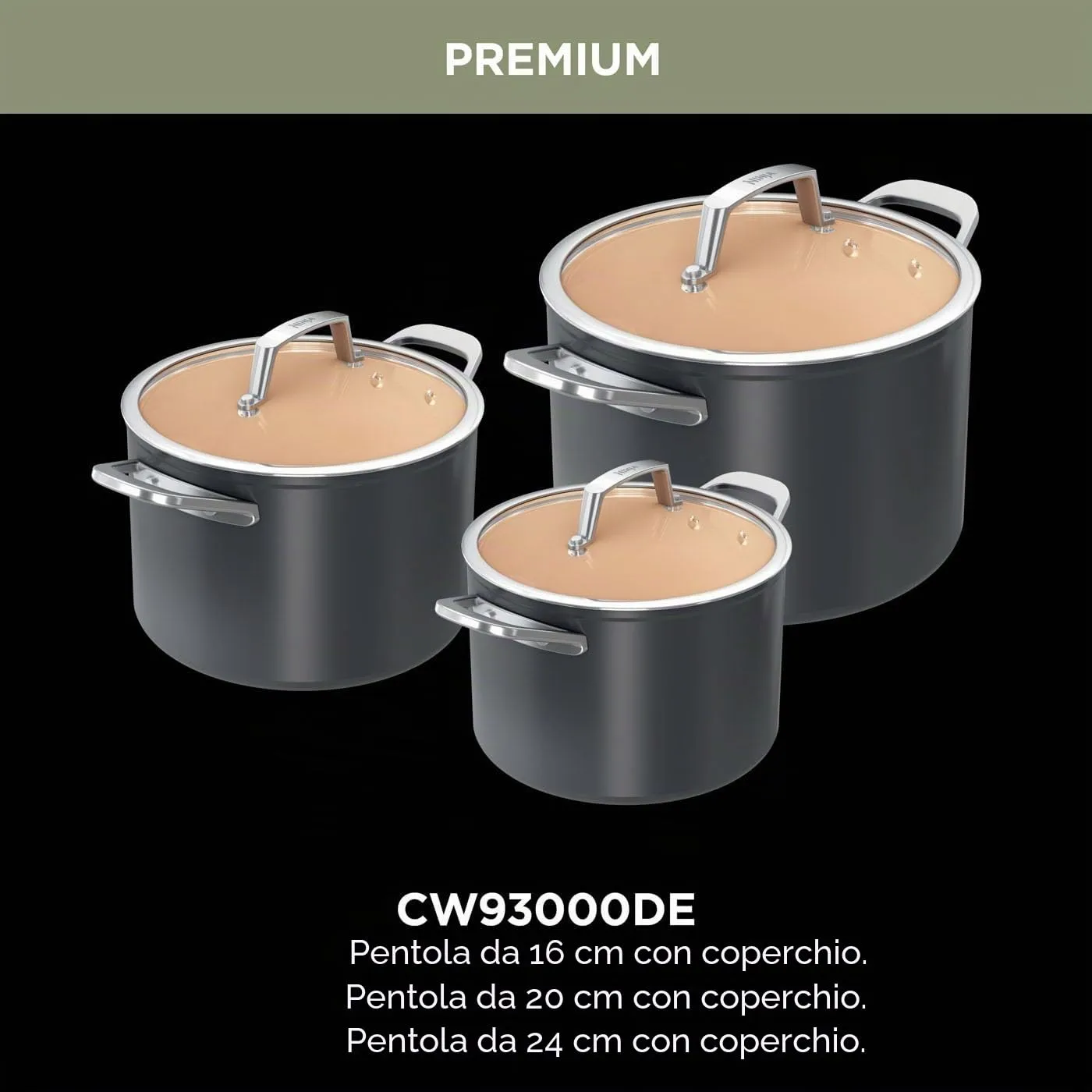 Ninja Extended Life CW93000 pentole ceramica 16-20 cm