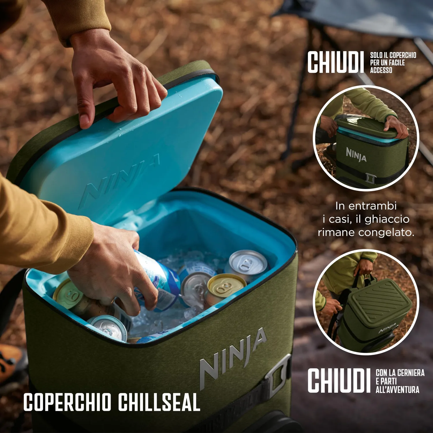 Ninja FrostVault Go Zaino Frigo 17L Verde con Siberina