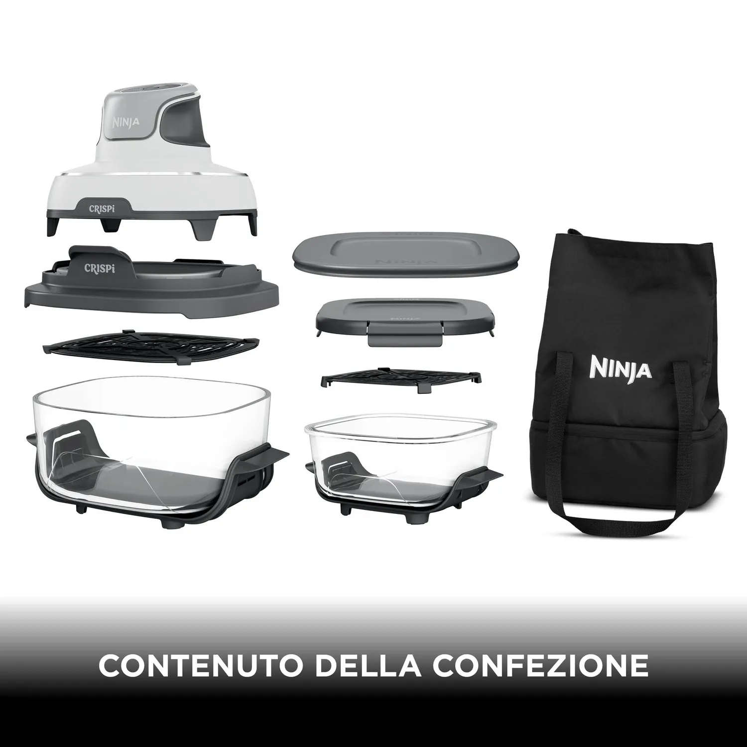 Ninja CRISPi Friggitrice Aria Portatile 3,8L Bianca 1,4L