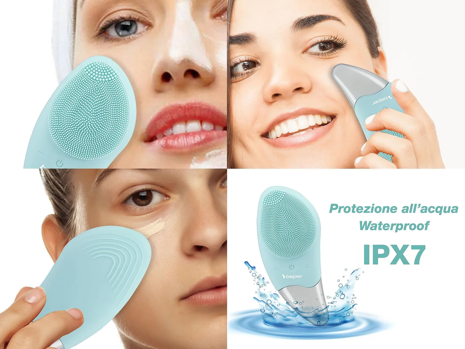 Beper P302VIS002 Spazzola Viso Sonica Silicone Ricaricabile
