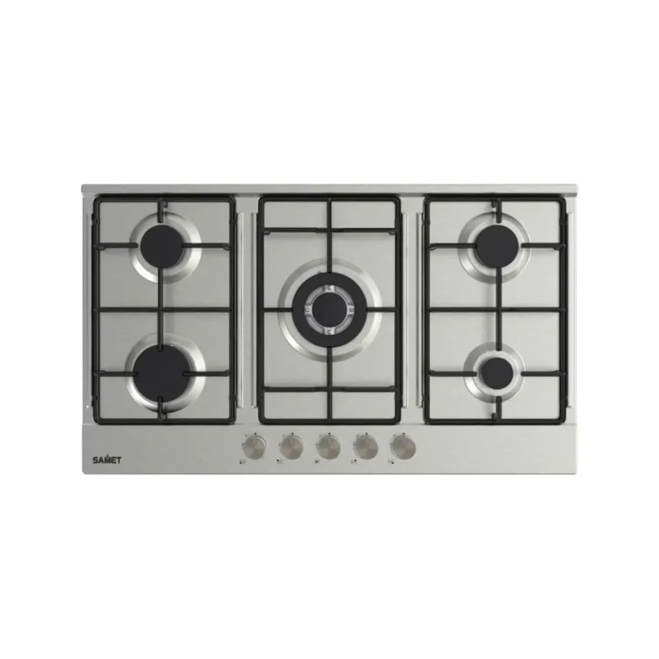 Samet Apollo2 piano cottura gas 5 fuochi 90 cm inox