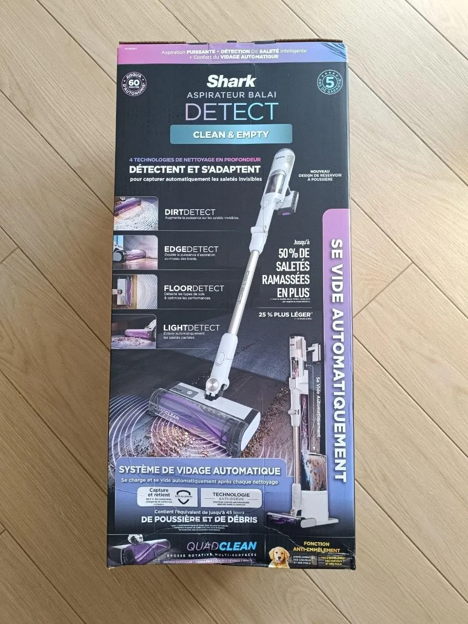 Shark Detect Clean & Empty IW3612EU aspirapolvere senza filo bianco 2L