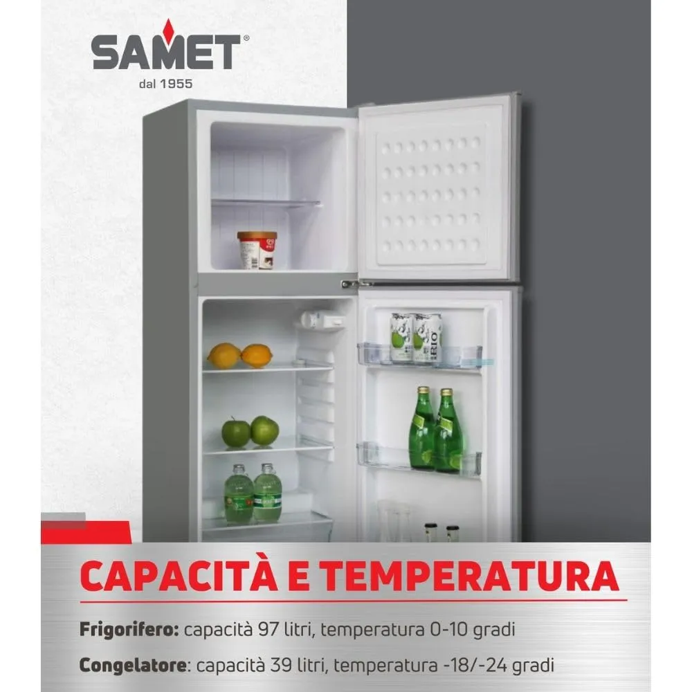 Samet Onice 138 frigorifero doppia porta inox 140 L