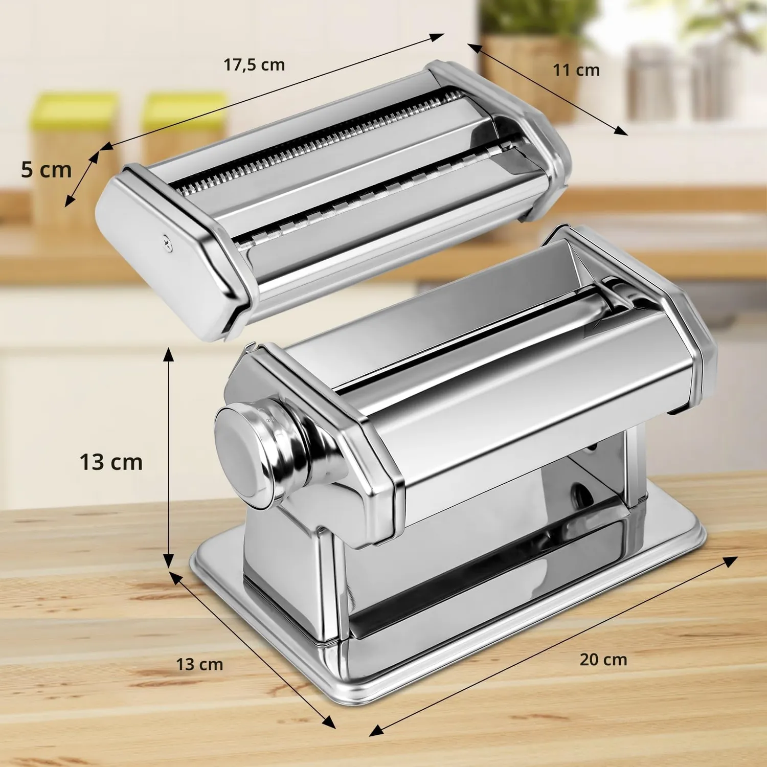 Yashe QF-150 macchina pasta manuale acciaio inox 7 spessori