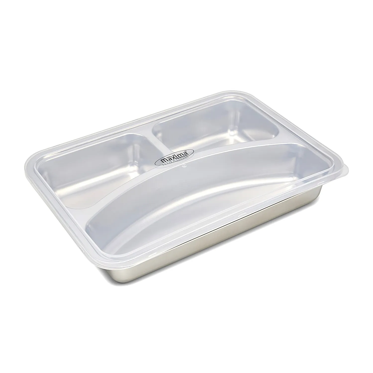 Pizza Maxima coperchio piatto 3 scomparti plastica lavabile