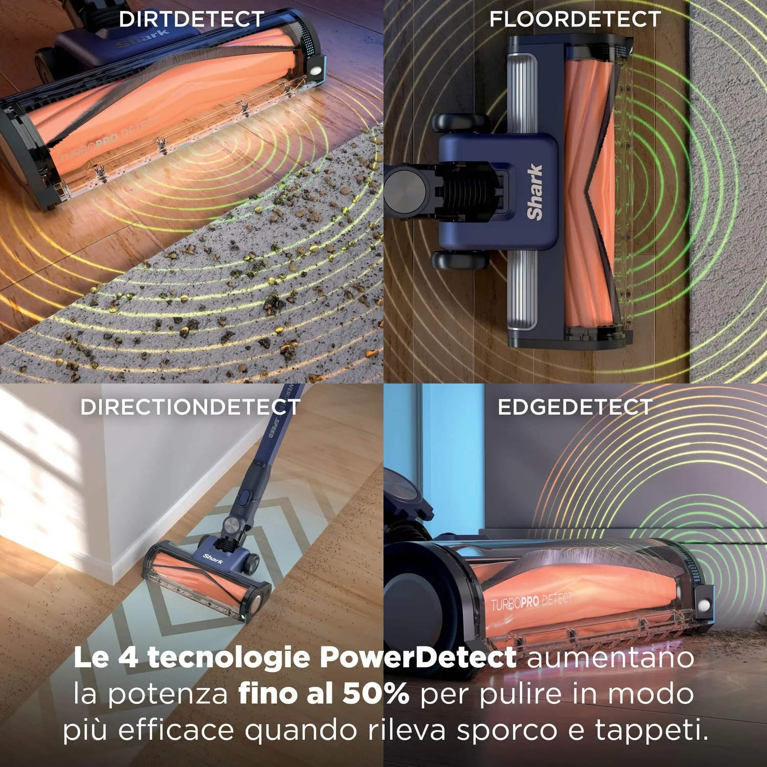 Shark Detect Speed Pet Pro Clean & Empty oltremare autosvuotante