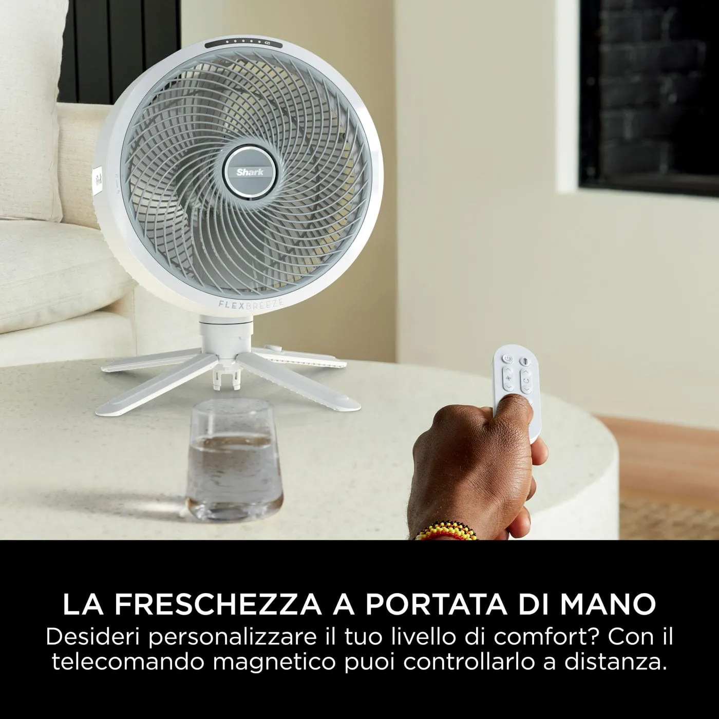 Shark FlexBreeze ventilatore con nebulizzatore bianco