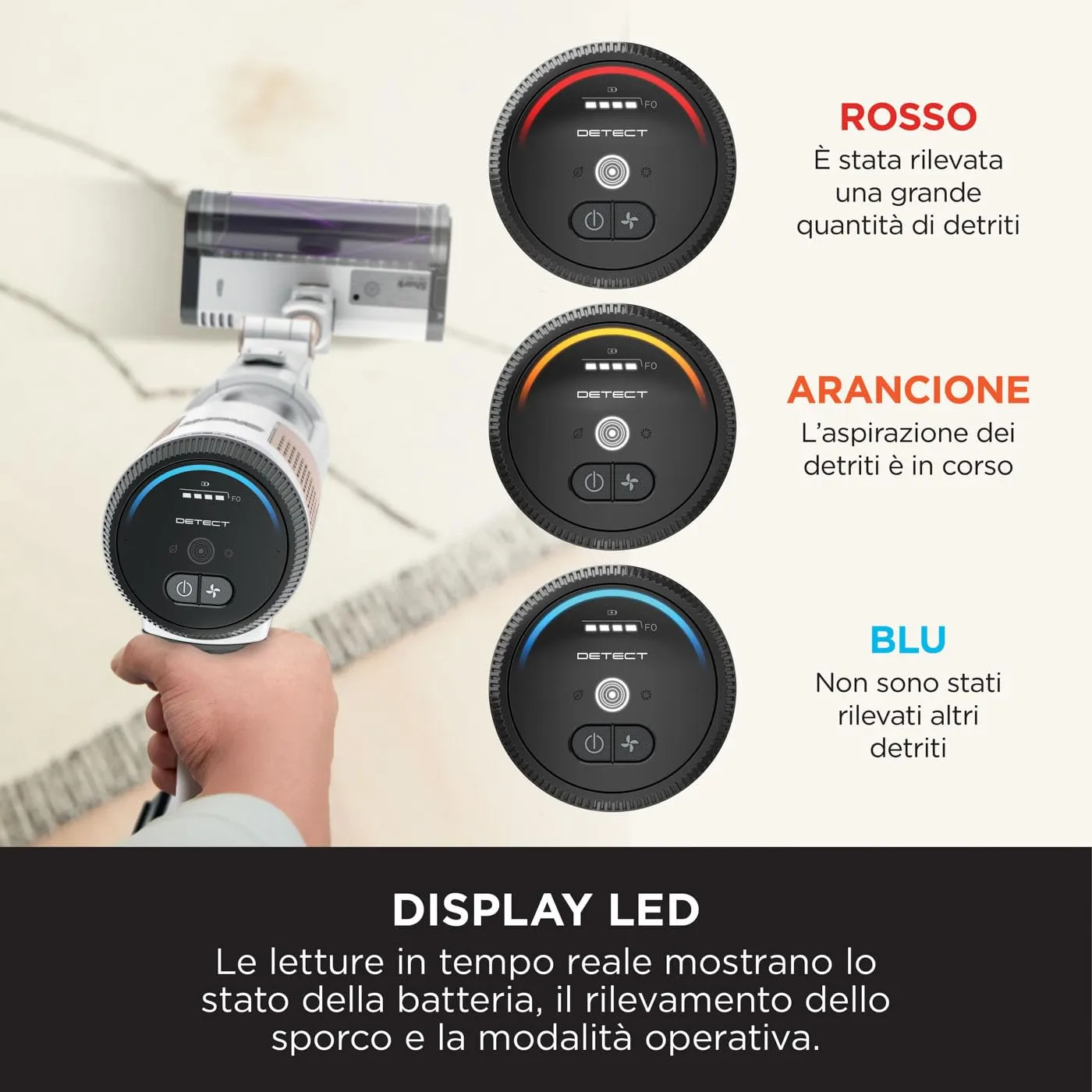 Shark Detect Clean & Empty IW3612EU aspirapolvere senza filo bianco 2L