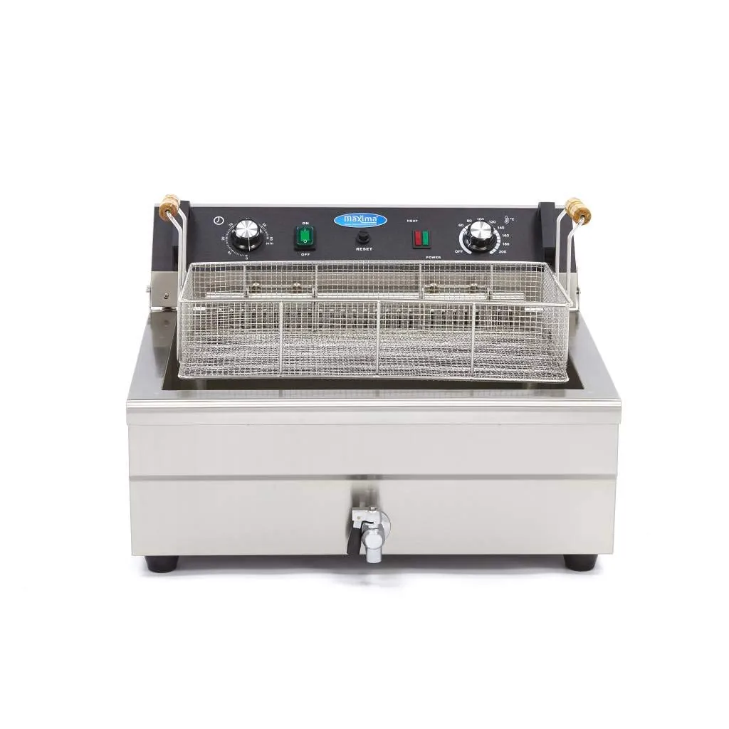 Maxima friggitrice elettrica 20L 1 cestello con scarico