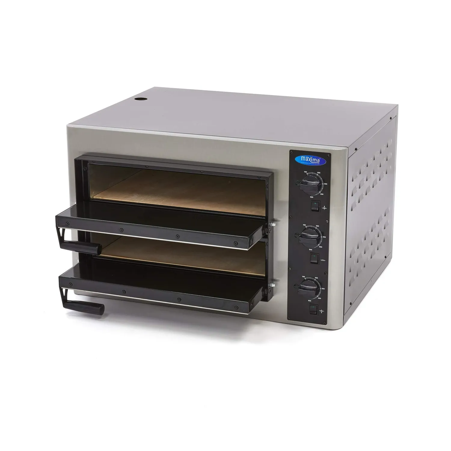 Maxima Deluxe forno pizza elettrico doppio 8x25cm 400V