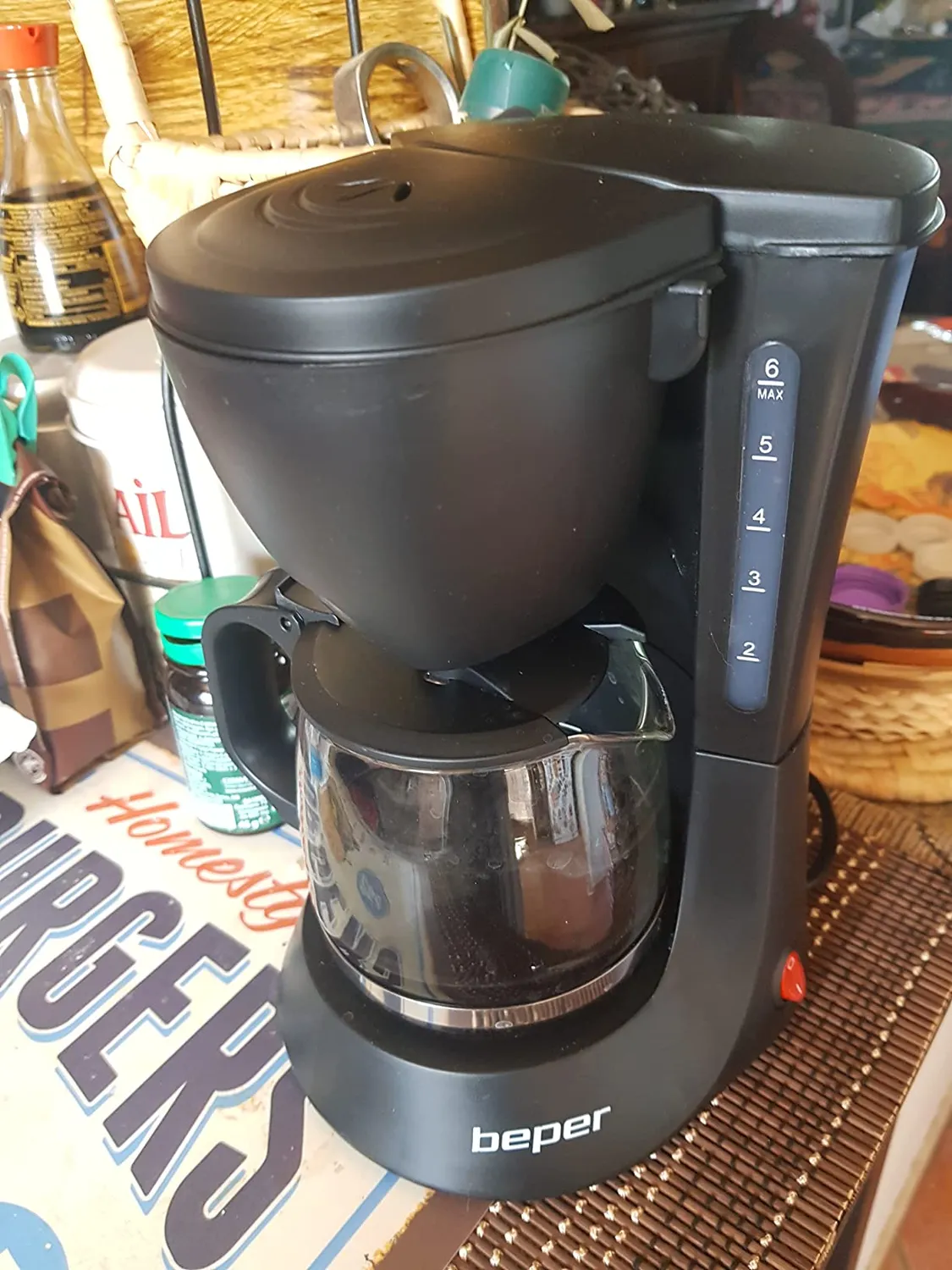 Beper BC.060 Macchina Caffè Americano 600 ml Nero 4 Tazze