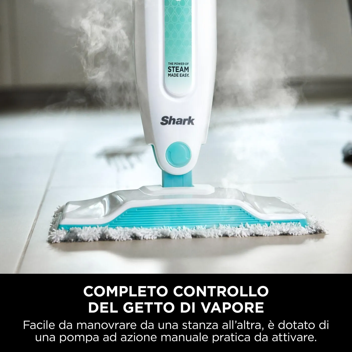 Shark Steam Mop S1000EU scopa a vapore bianca verde