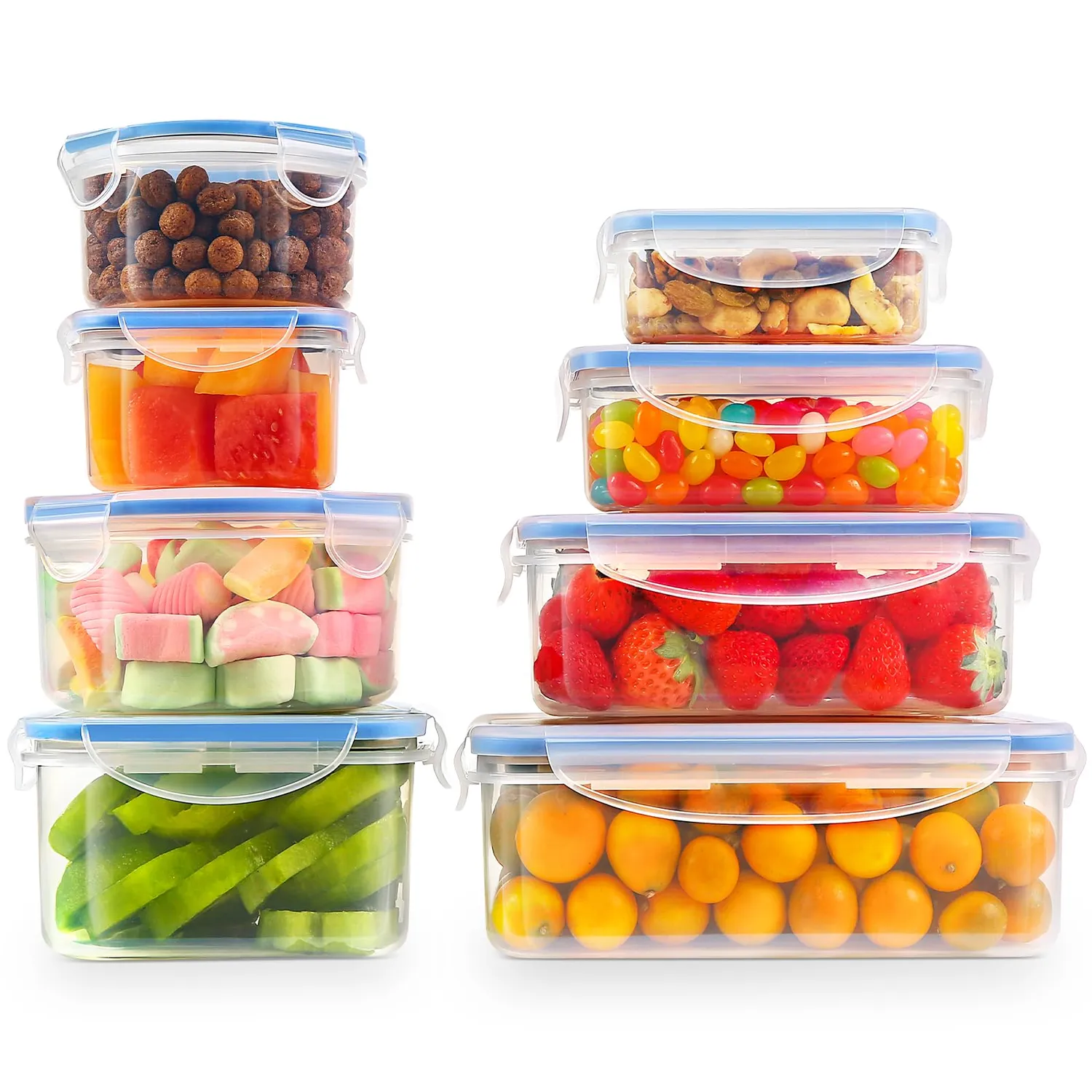 Yashe Contenitori Ermetici Alimenti Set 16 Pezzi Mist Formati