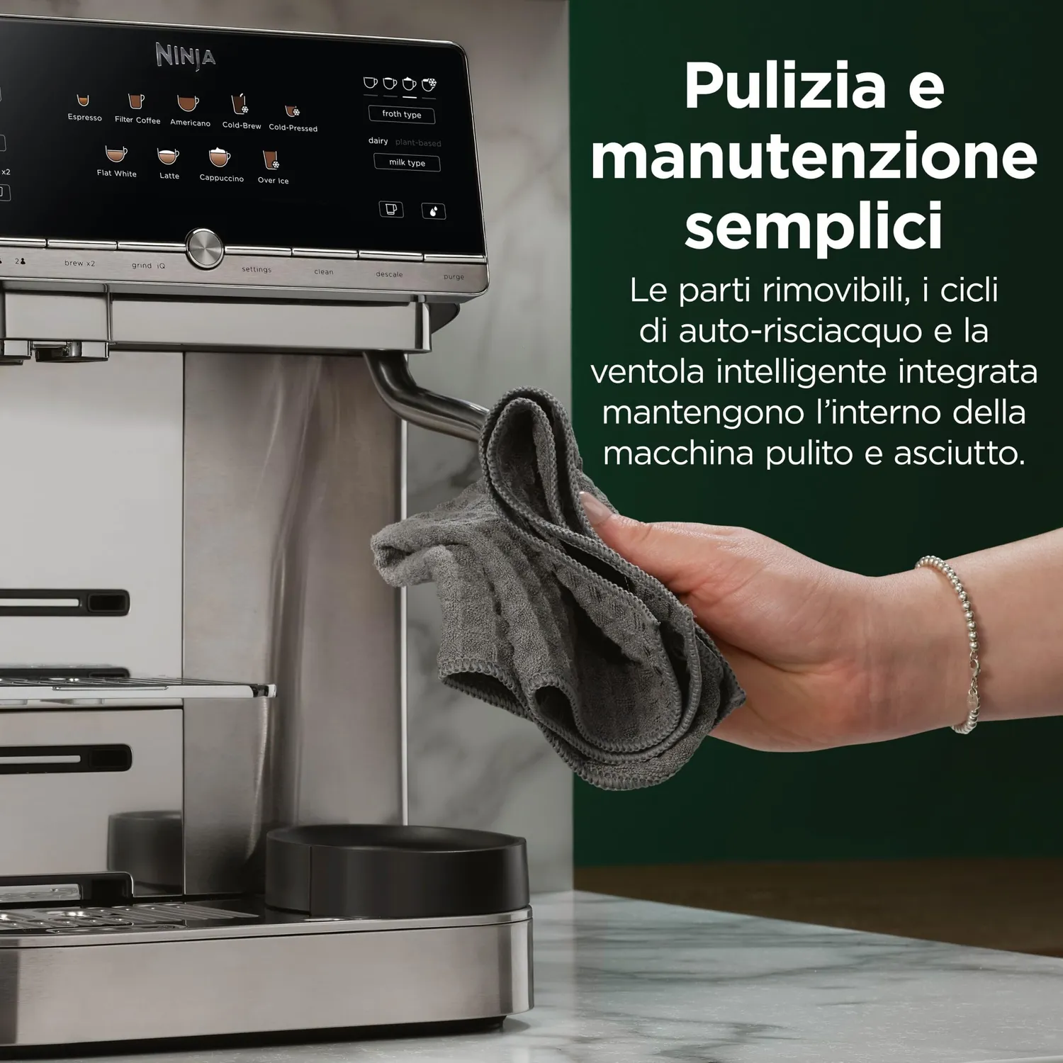 Ninja AutoBarista AE1021EU macchina caffe automatica argento