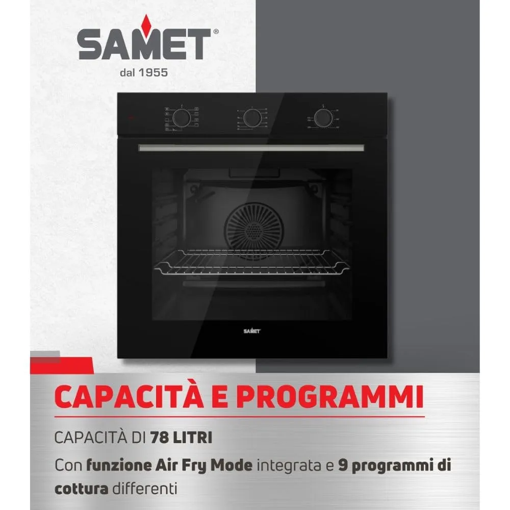 Samet Pales forno multifunzione 78 L nero friggitrice ad aria