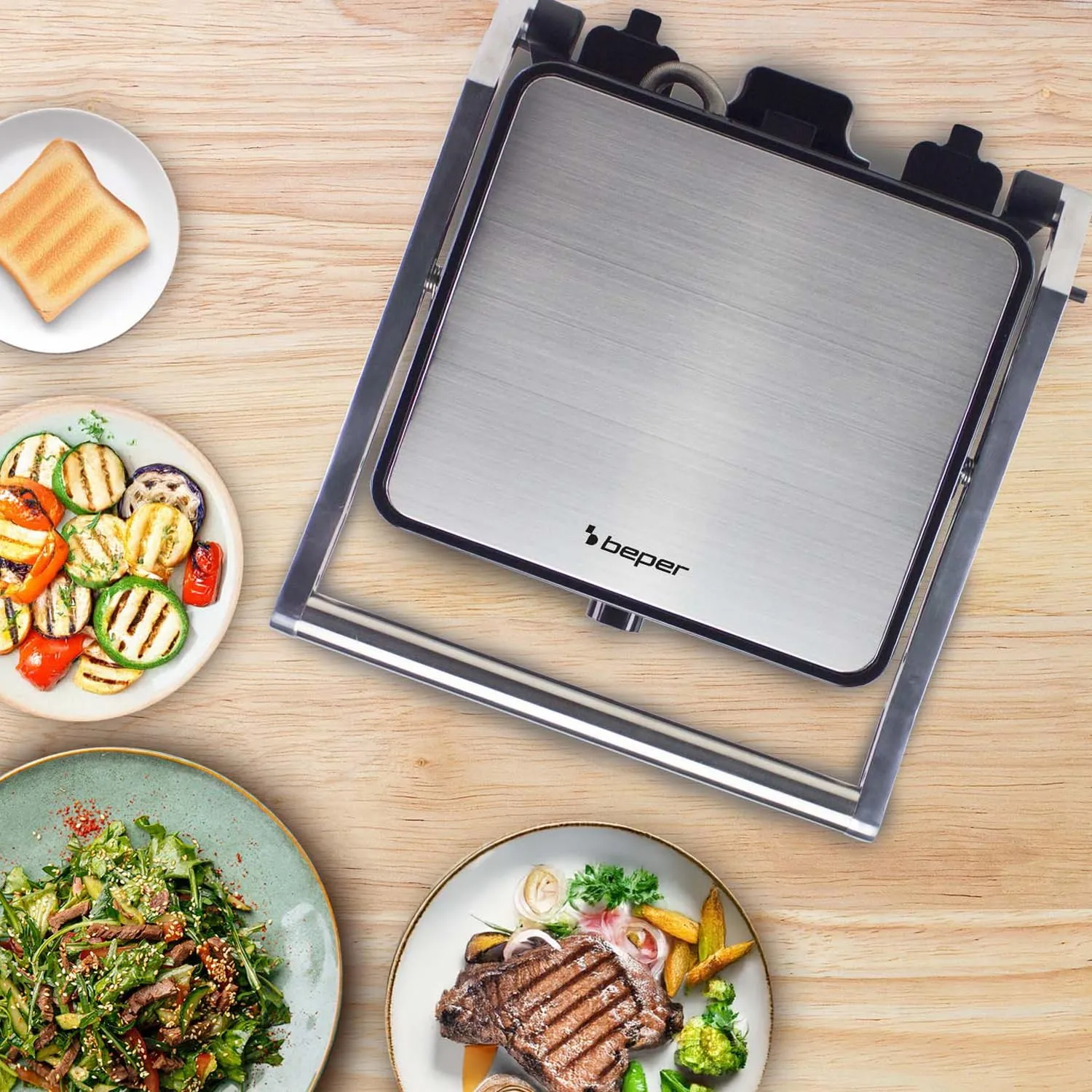 Beper P101TOS503 Grand Grill griglia 3in1 2000W 28x25