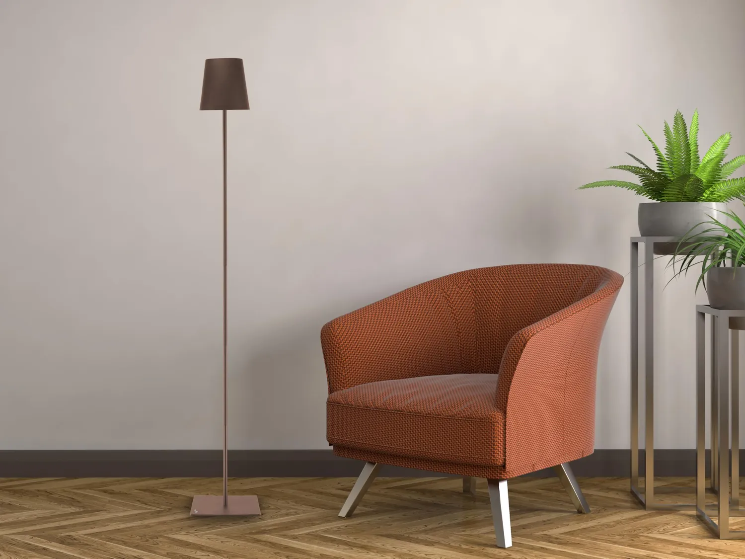 Beper P201UTP405 Lampada Terra XL Corten Ricaricabile