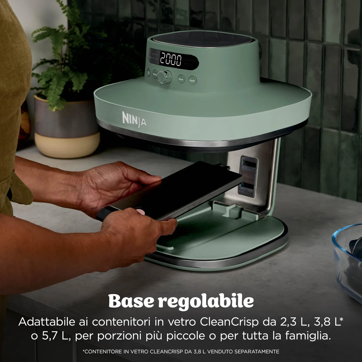 Ninja CRISPi PRO friggitrice ad aria vetro 5,7 L verde