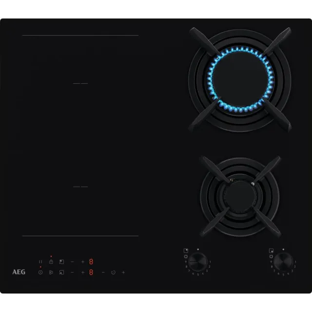 AEG HF704163NB Piano Cottura Misto Bridge 70 cm Nero