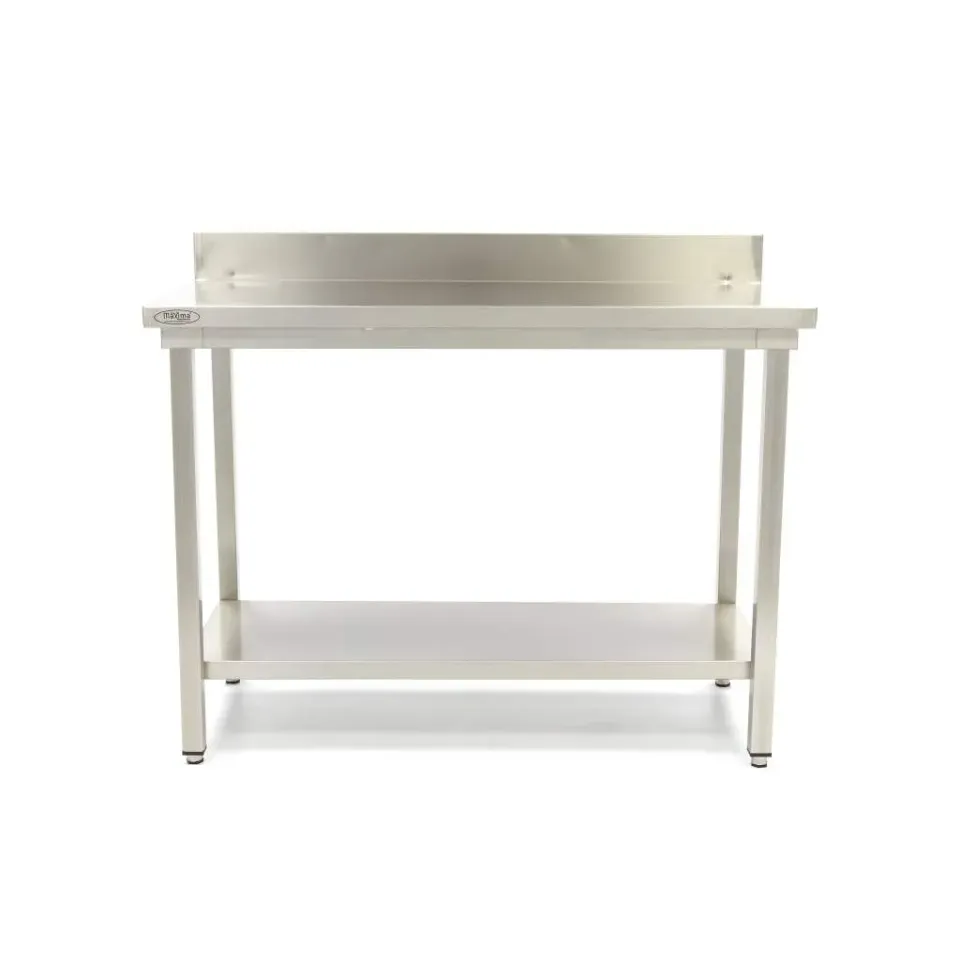 Pizza Maxima tavolo acciaio inox 160x70 schienale regolabile