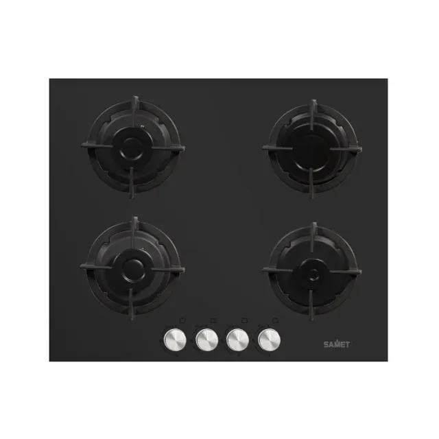 Samet Venere 60 Piano cottura vetro 4 fuochi nero