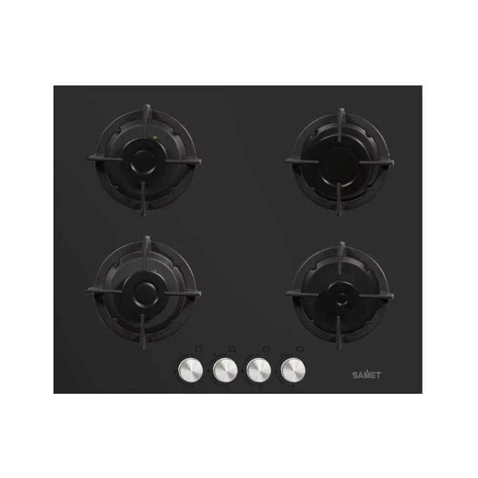 Samet Venere 60 Piano cottura vetro 4 fuochi nero