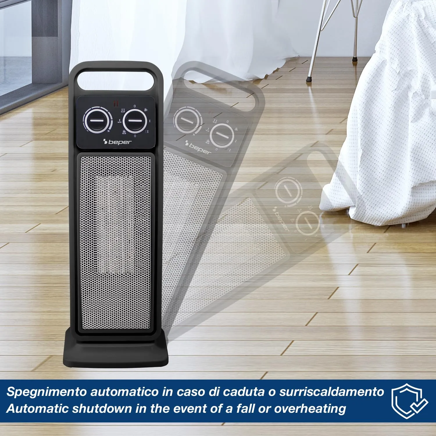 Beper P203TER002 Termoventilatore Ceramico Torretta 2000W