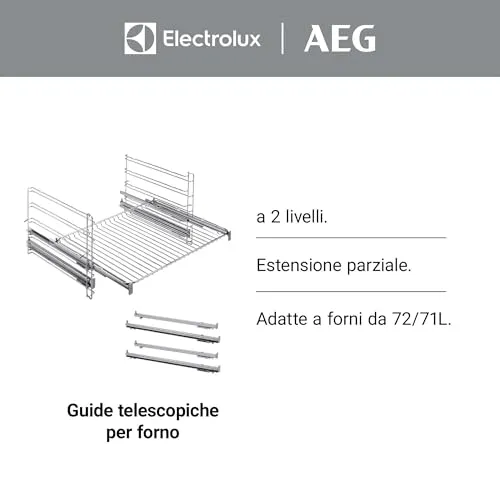AEG TR2LV Guide Telescopiche Forno 2 Livelli Inox