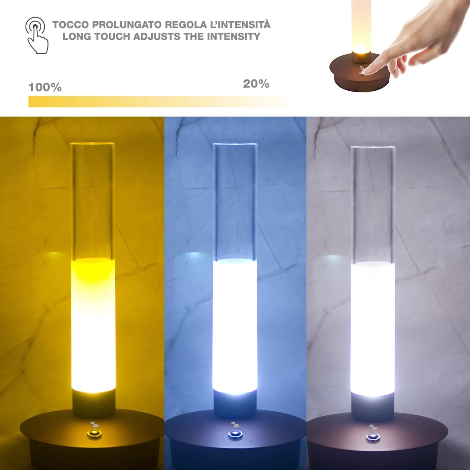 Beper P207ILI550 Flora Lampada tavolo vaso ricaricabile
