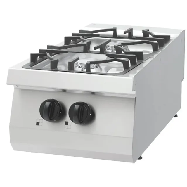 Pizza Maxima Heavy Duty piano cottura gas 2 fuochi 13,5 kW